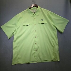 Mojo Sportswear Men's Green Short Sleeve‎ Button Up Vented Shirt Size 3XL